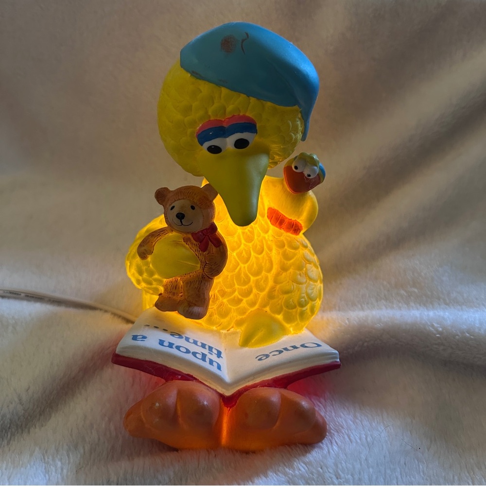Vintage 1993 Sesame Street Big Bird Jim Henson Enesco Ceramic Lamp Light VTG